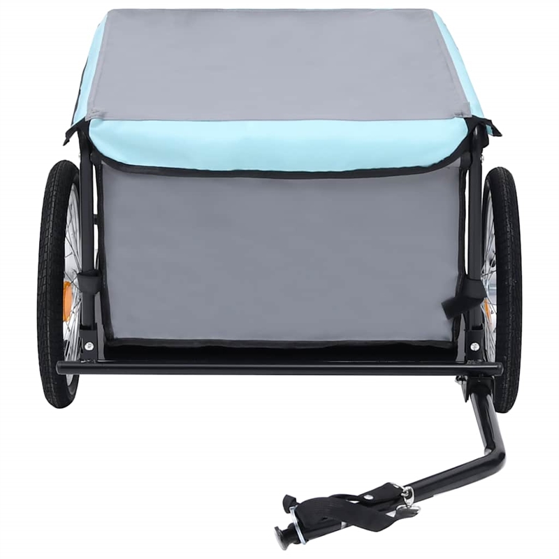 vidaXL 143.3 lbs Bike Trailer in Black and Blue