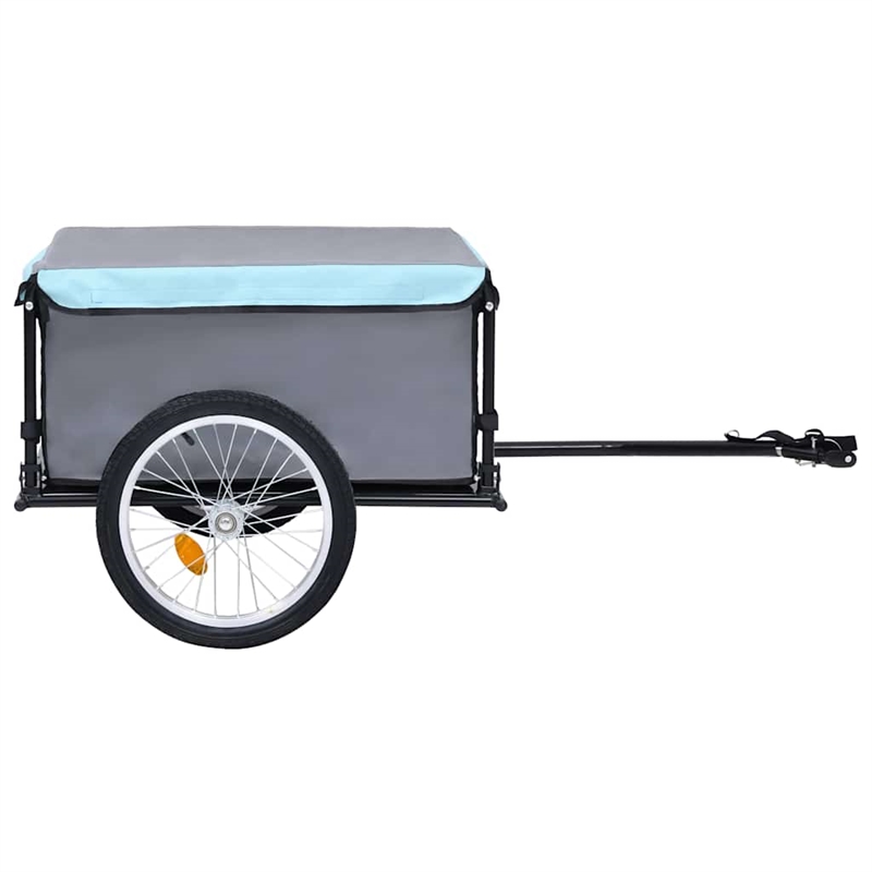 vidaXL 143.3 lbs Bike Trailer in Black and Blue