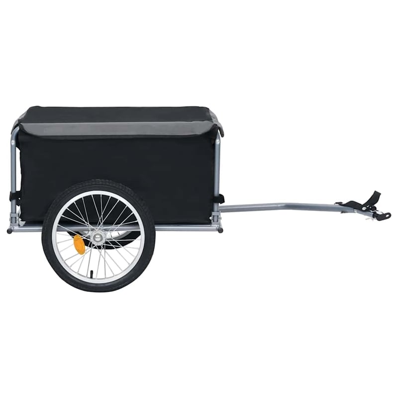 vidaXL 143.3 lbs Bike Trailer in Black and Gray
