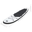 vidaXL Inflatable Stand Up Paddleboard Set in Black and White