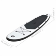 vidaXL Inflatable Stand Up Paddleboard Set in Black and White