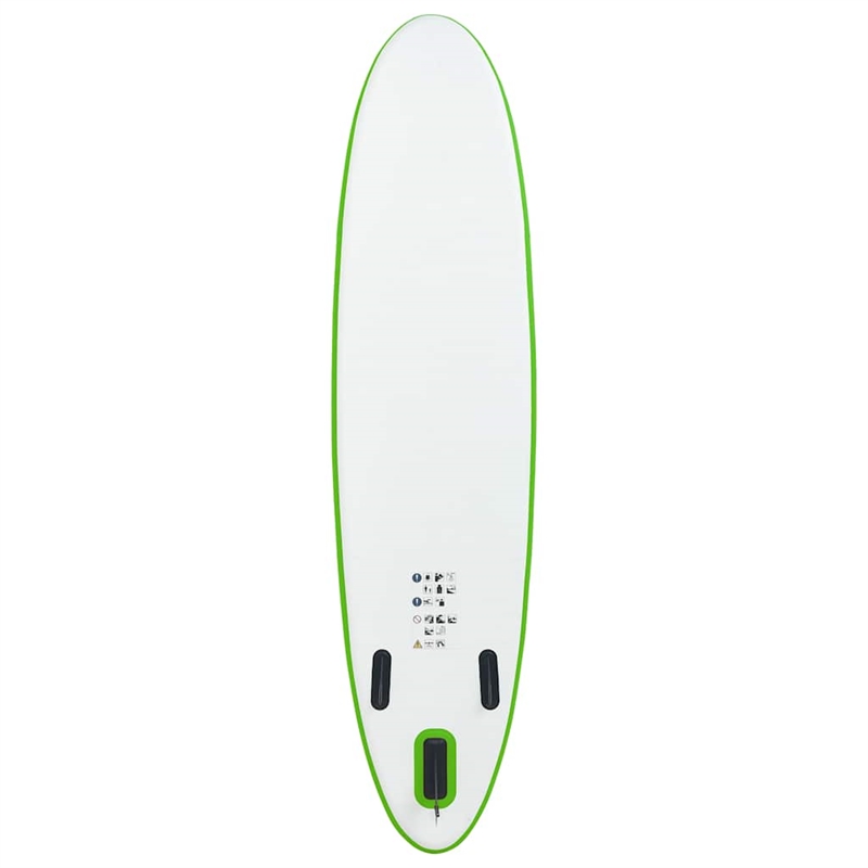 vidaXL Inflatable Stand Up Paddleboard Set in Green and White