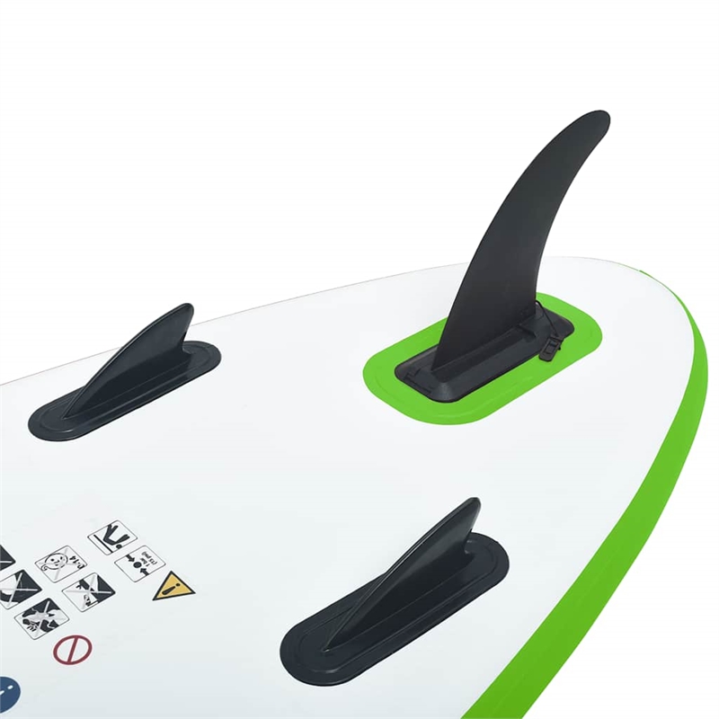 vidaXL Inflatable Stand Up Paddleboard Set in Green and White