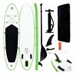 vidaXL Inflatable Stand Up Paddleboard Set in Green and White