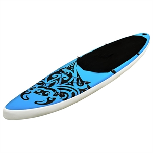 vidaXL 144.1&quot Inflatable Stand Up Paddleboard Set in Blue