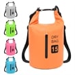 vidaXL 4 gal PVC Dry Bag with Zipper in Orange