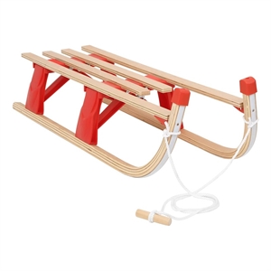 vidaXL 43.3&quot Wooden Folding Sledge in Beige