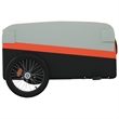 vidaXL 99.2 lb Iron Bike Trailer in Black and Orange
