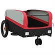 vidaXL 66.1 lb Iron Bike Trailer in Black and Red
