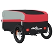 vidaXL 66.1 lb Iron Bike Trailer in Black and Red