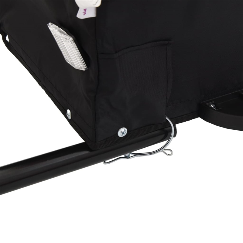 vidaXL 66.1 lb Iron Bike Trailer in Black and Red