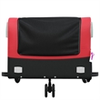 vidaXL 99.2 lb Iron Bike Trailer in Black and Red