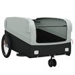vidaXL 99.2 lb Iron Bike Trailer in Black and Gray