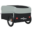 vidaXL 99.2 lb Iron Bike Trailer in Black and Gray