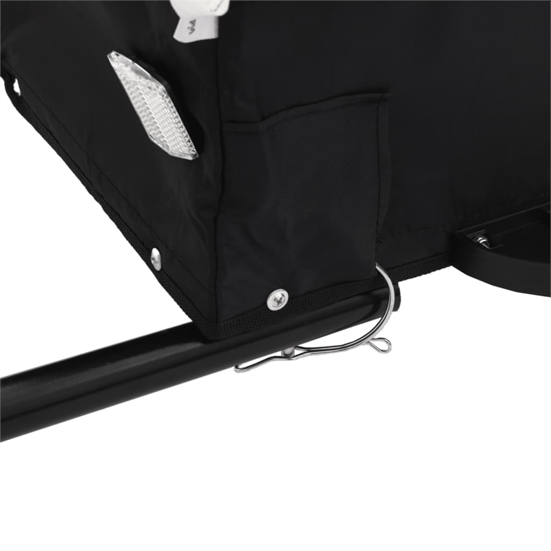 vidaXL 99.2 lb Iron Bike Trailer in Black and Gray