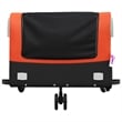 vidaXL 99.2 lb Iron Bike Trailer in Black and Orange