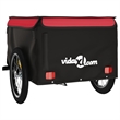 vidaXL 99.2 lb Iron Bike Trailer in Black and Red