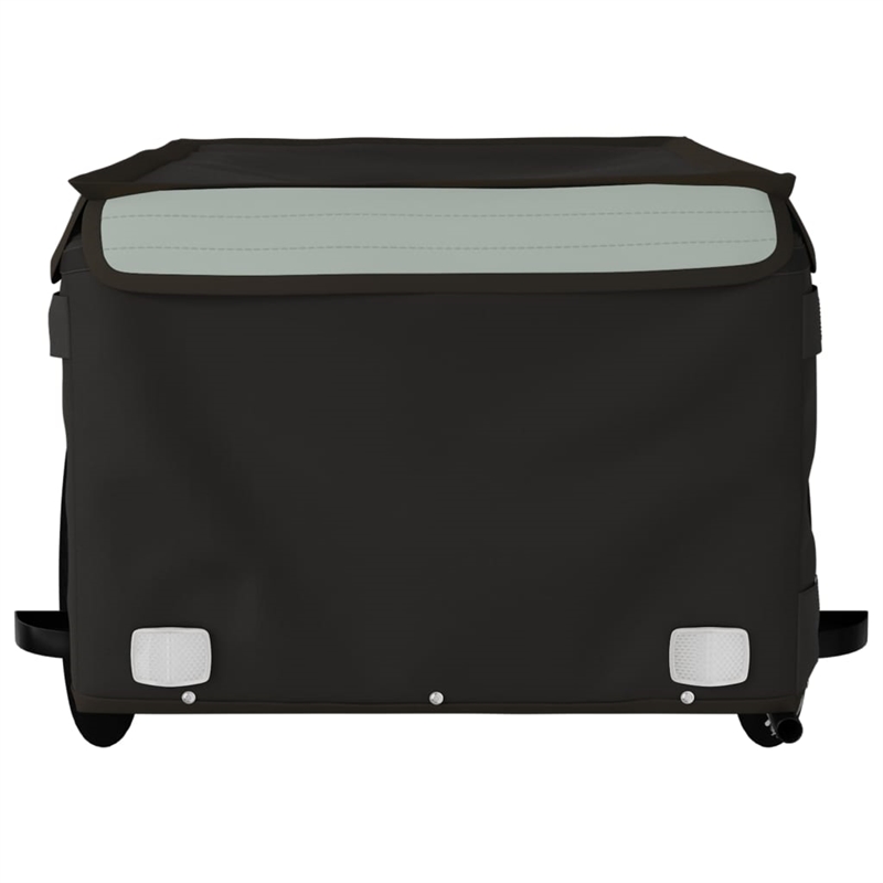 vidaXL 99.2 lb Iron Bike Trailer in Black and Gray