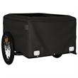 vidaXL 99.2 lb Iron Bike Trailer in Black and Gray