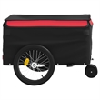 vidaXL 66.1 lb Iron Bike Trailer in Black and Red