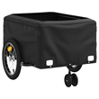 vidaXL 99.2 lb Iron Bike Trailer in Black and Gray