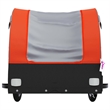 vidaXL 99.2 lb Iron Bike Trailer in Black and Orange