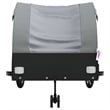vidaXL 99.2 lb Iron Bike Trailer in Black and Gray