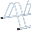 vidaXL 4 Bikes Floor Freestanding Galvanized Steel Bicycle Stand in Silver
