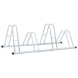 vidaXL 4 Bikes Floor Freestanding Galvanized Steel Bicycle Stand in Silver
