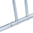 vidaXL 4 Bikes Floor Freestanding Galvanized Steel Bicycle Stand in Silver