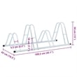vidaXL 4 Bikes Floor Freestanding Galvanized Steel Bicycle Stand in Silver