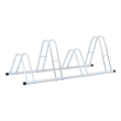 vidaXL 4 Bikes Floor Freestanding Galvanized Steel Bicycle Stand in Silver
