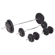vidaXL 198.4lbs Barbell and Dumbbell Set in Black