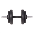 vidaXL 198.4lbs Barbell and Dumbbell Set in Black