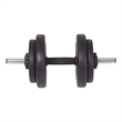vidaXL 198.4lbs Barbell and Dumbbell Set in Black