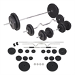 vidaXL 198.4lbs Barbell and Dumbbell Set in Black