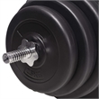 vidaXL 264.6 lbs Barbell and Dumbbell Set in Black