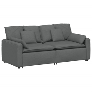 vidaXL Modular Sofa with Cushions in Dark Gray