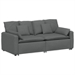 vidaXL Modular Sofa with Cushions in Dark Gray