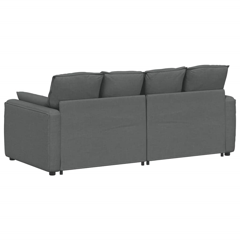 vidaXL Modular Sofa with Cushions in Dark Gray