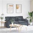 vidaXL Modular Polyester Sofa in Dark Grey