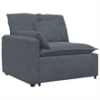 vidaXL Modular Velvet Polyester Sofa in Dark Grey