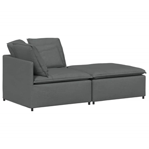 vidaXL Modular Oversized Sofa in Dark Gray Fabric