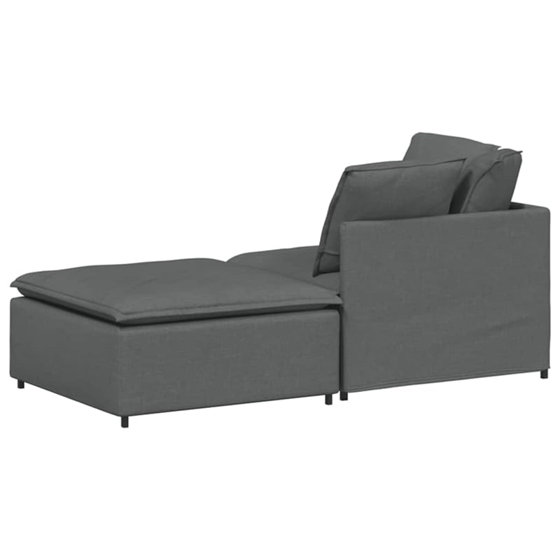 vidaXL Modular Oversized Sofa in Dark Gray Fabric