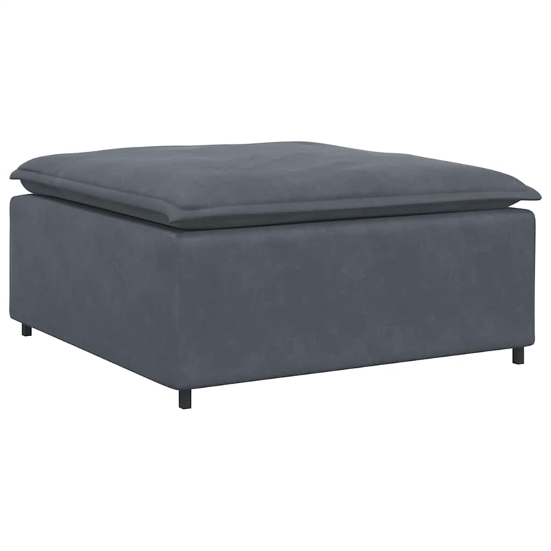 vidaXL Modular Oversized Velvet Sofa in Dark Grey