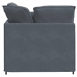 vidaXL Modular Oversized Velvet Sofa in Dark Grey