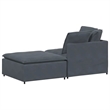 vidaXL Modular Oversized Velvet Sofa in Dark Grey