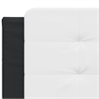 vidaXL Engineered Wood Faux Leather Queen Bed Frame in Black and White