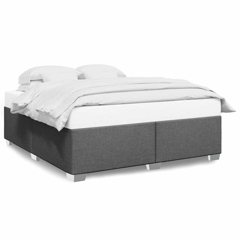 vidaXL Engineered Wood California King Bed Frame in Dark Gray