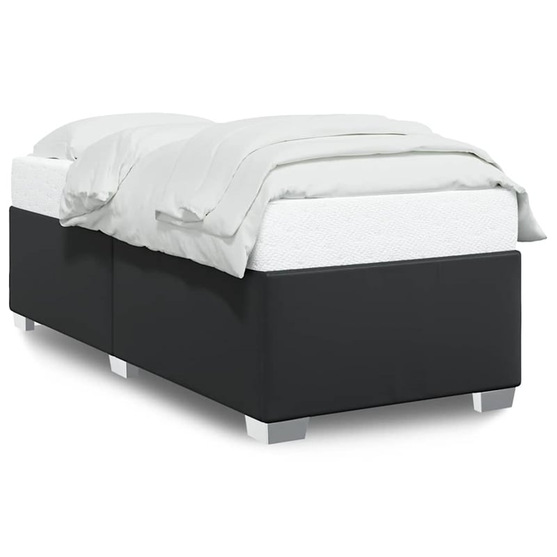 vidaXL Engineered wood Twin Bed Frame in Black